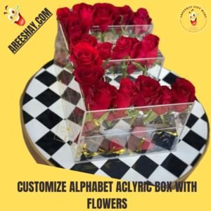 customize alphabet acrylic box with flowers