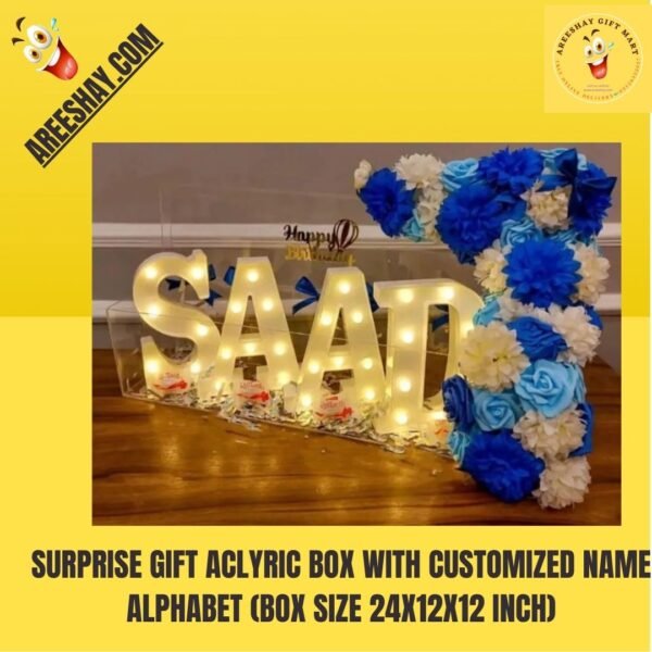 SURPRISE GIFT ACRYLIC BOX WITH CUSTOMIZE NAME