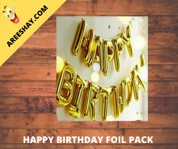 Golden Foil Birthday Balloons Set