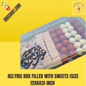 ACRYLIC BOX FILLED WITH SWEETS