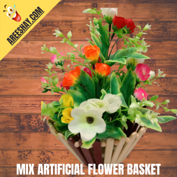 MIX ARTIFICIAL FLOWER BASKET