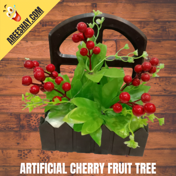 ARTIFICIAL CHERRY FRUIT HANGING BASKET