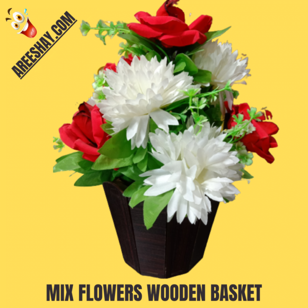 PREMIUM QUALITY MIX FLOWERS WOODEN BOX