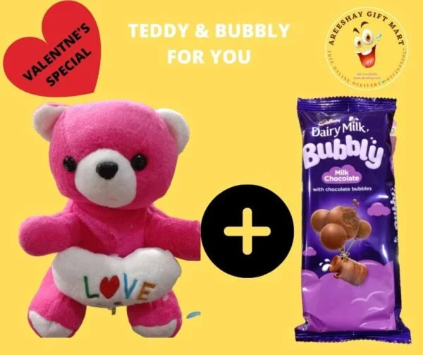 BUBBLY CHOCOLATE AND TEDDY BEAR