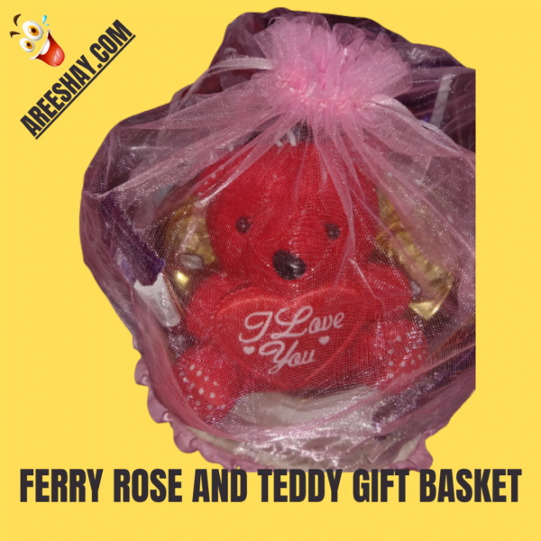 FERRY ROSE AND TEDDY GIFT BASKET | GIFT BASKETS