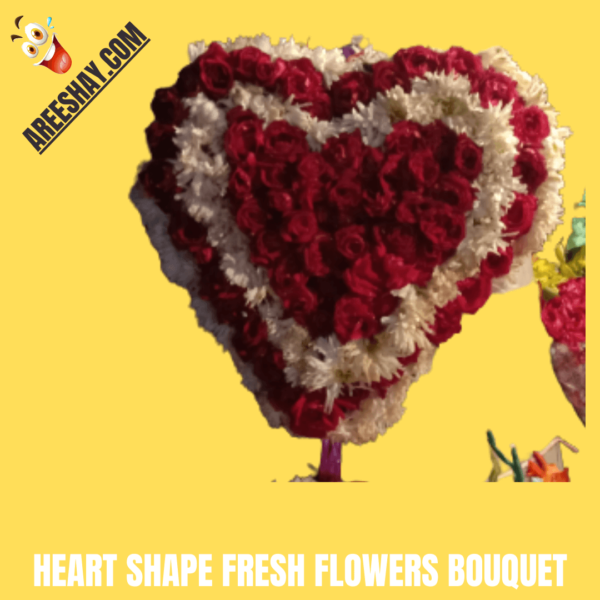 HEART SHAPE FRESH FLOWERS BOUQUET