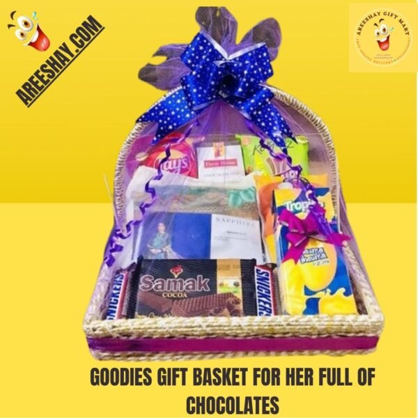 GOODIES GIFT BASKET FOR HER FULL OF CHOCOLATES