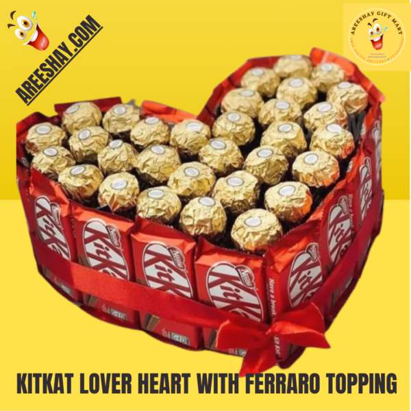 KITKAT LOVER HEART WITH FERRARO TOPPING