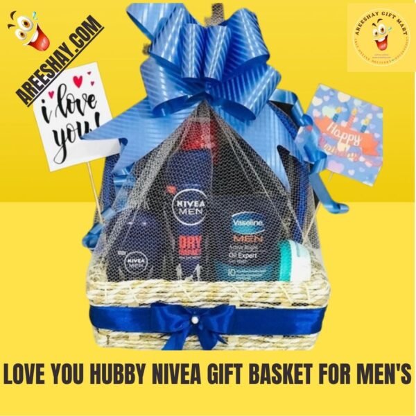 LOVE YOU HUBBY NIVEA GIFT BASKET FOR MEN'S