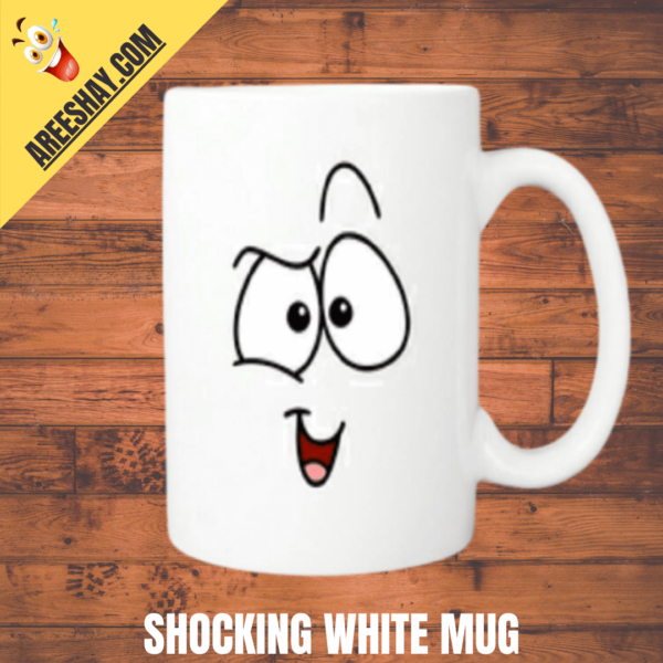 SHOKING EYES WHITE MUG