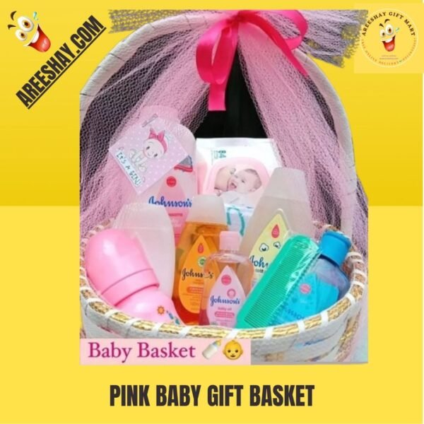 PINK BABY GIFT BASKET