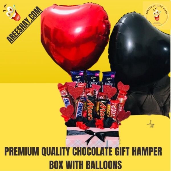 PREMIUM QUALITY CHOCOLATE GIFT HAMPER BOX WITH BALLOONS