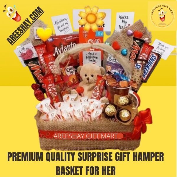 PREMIUM QUALITY SURPRISE GIFT HAMPER BASKET FOR HER