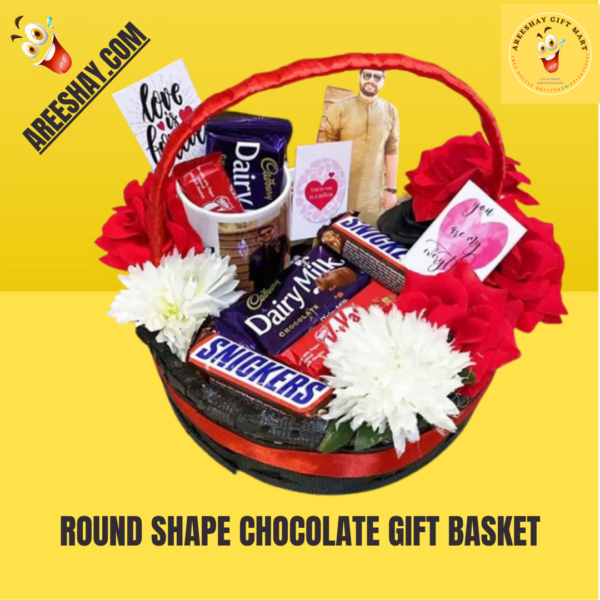 ROUND SHAPE CHOCOLATE GIFT BASKET