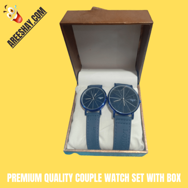 PREMIUM QUALITY COUPLE WATCH SET WITH BOX