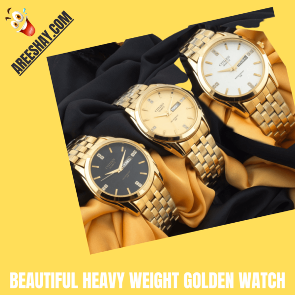 BEAUTIFUL LHEAVY WEIGHT GOLDEN WATCH