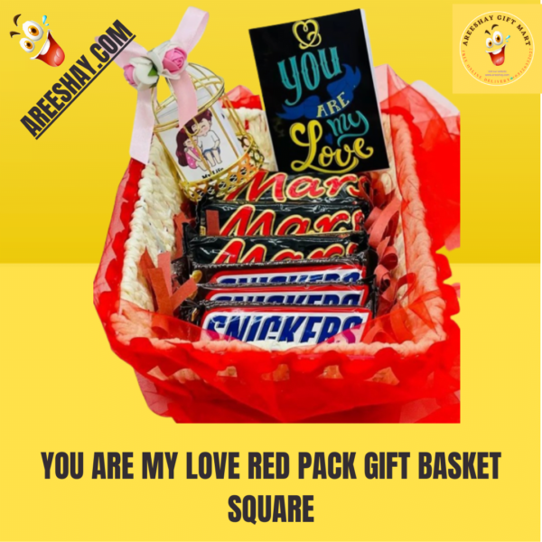 YOU ARE MY LOVE RED PACK GIFT BASKET SQUARE