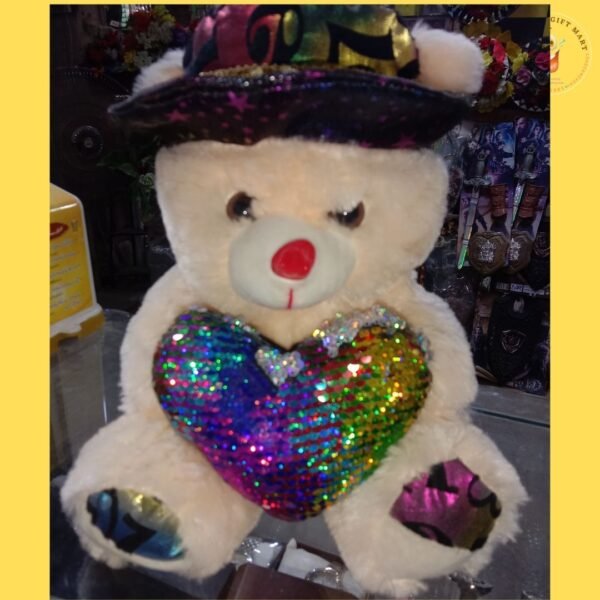 BEAUTIFUL MULTI COLOUR STARS TEDDY