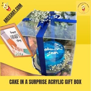 CAKE IN A SURPRISE ACRYLIC GIFT BOX