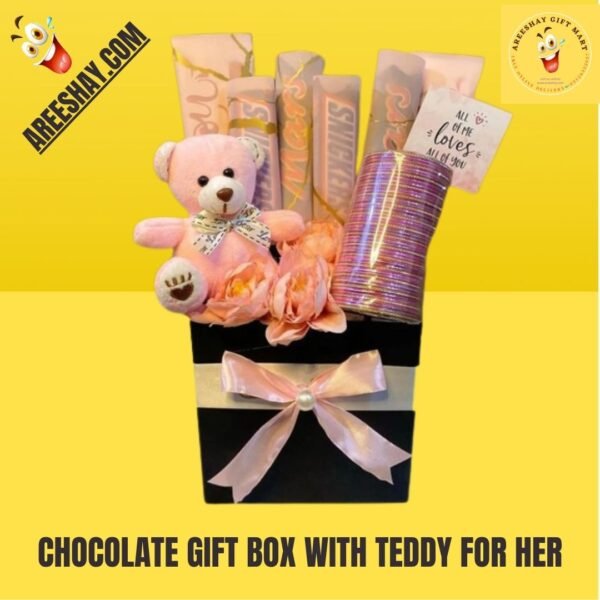 CHOCOLATE GIFT BOX WITH TEDDY FOR HER