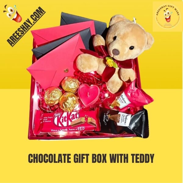 CHOCOLATE GIFT BOX WITH TEDDY.