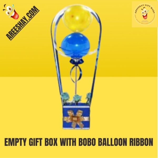 EMPTY GIFT BOX WITH BOBO BALLOON RIBBON