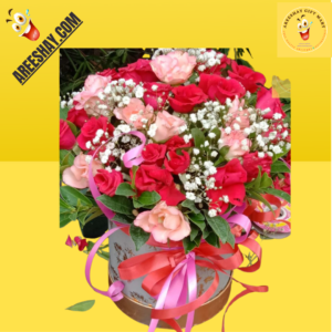 FRESH FLOWERS GIFT HAMPER BOX