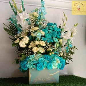 SEND BLUE THEME IMPORTED FLOWERS TO YOUR LOVED ONES