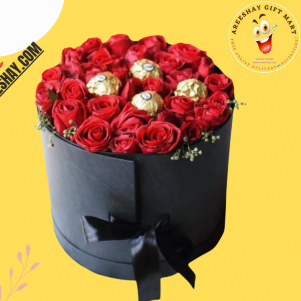 BEAUTIFUL FLOWERS BOX WITH FERRY ROSE