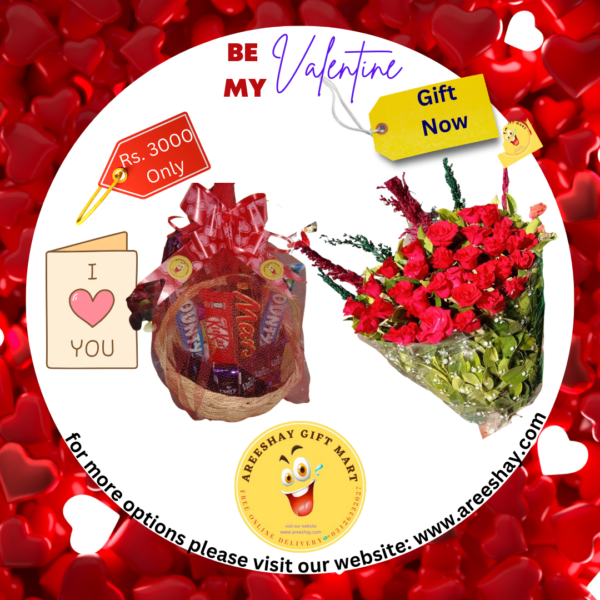 CHOCOLATE GIFT BASKET WITH FLOWERS