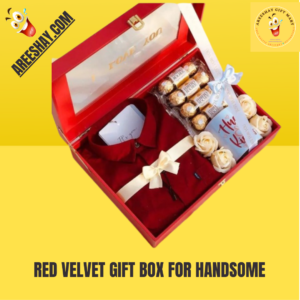 RED VELVET GIFT BOX FOR HANDSOME