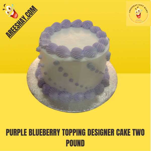 PURPLE BLUEBERRY TOPPING DESIGNER CAKE TWO POUND