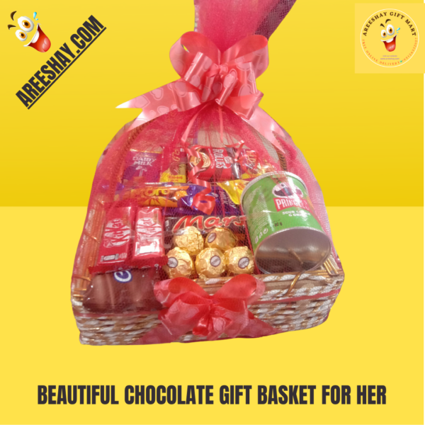 BEAUTIFUL CHOCOLATE GIFT BASKET FOR HER