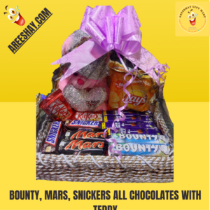 BOUNTY, MARS, SNICKERS ALL CHOCOLATES WITH TEDDY