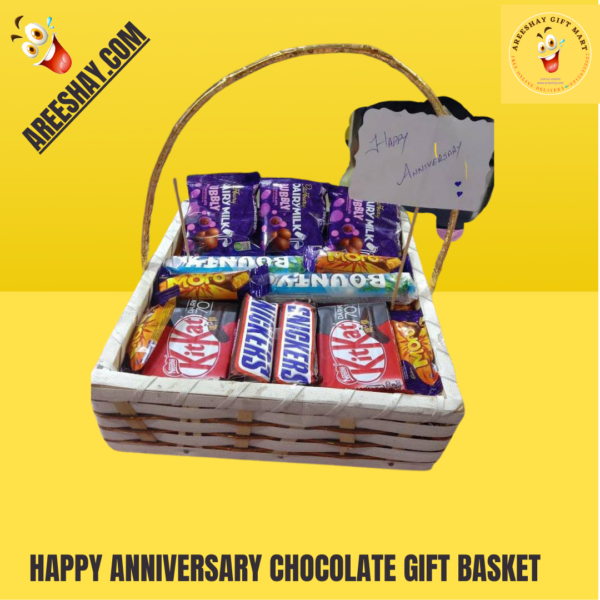 HAPPY ANNIVERSARY CHOCOLATE GIFT BASKET