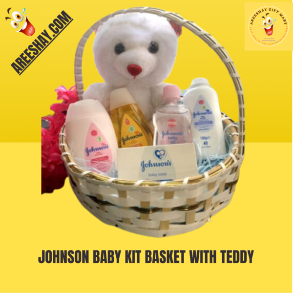 JOHNSON BABY KIT BASKET WITH TEDDY