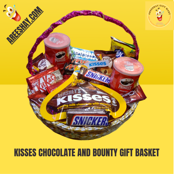 KISSES CHOCOLATE AND BOUNTY GIFT BASKET