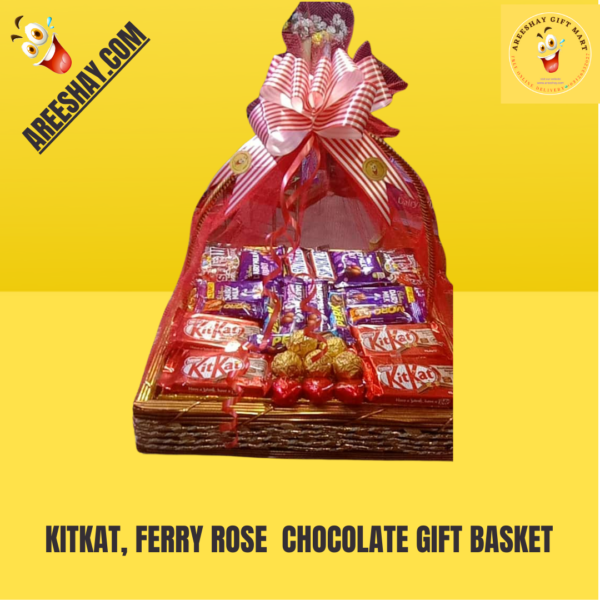 KITKAT, FERRY ROSE CHOCOLATE GIFT BASKET