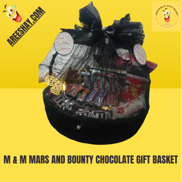 M & M MARS AND BOUNTY CHOCOLATE GIFT BASKET