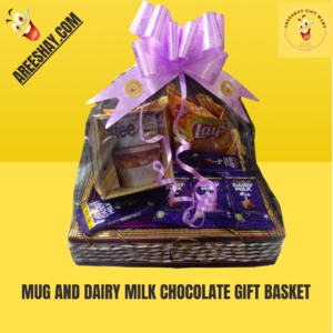 MUG AND DAIRY MILK CHOCOLATE GIFT BASKET