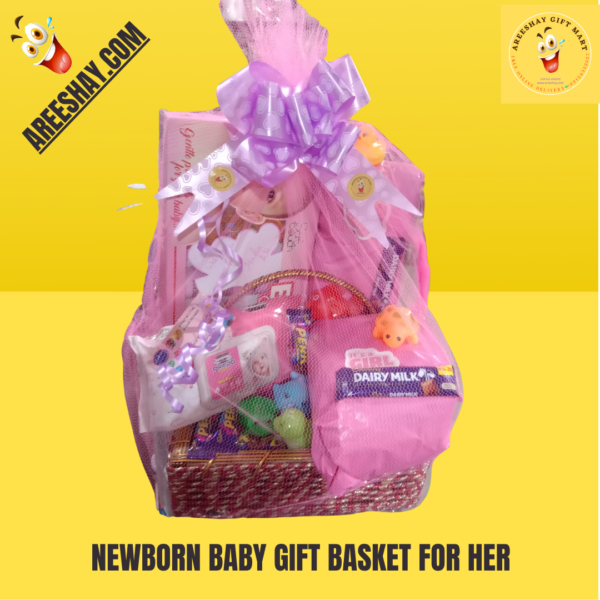 NEWBORN BABY GIFT BASKET FOR HER