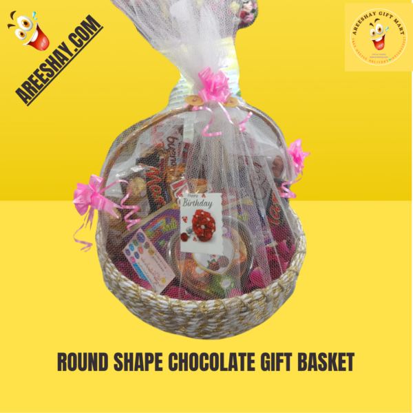 ROUND SHAPE CHOCOLATE GIFT BASKET