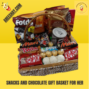 SNACKS AND CHOCOLATE GIFT BASKET FOR HER